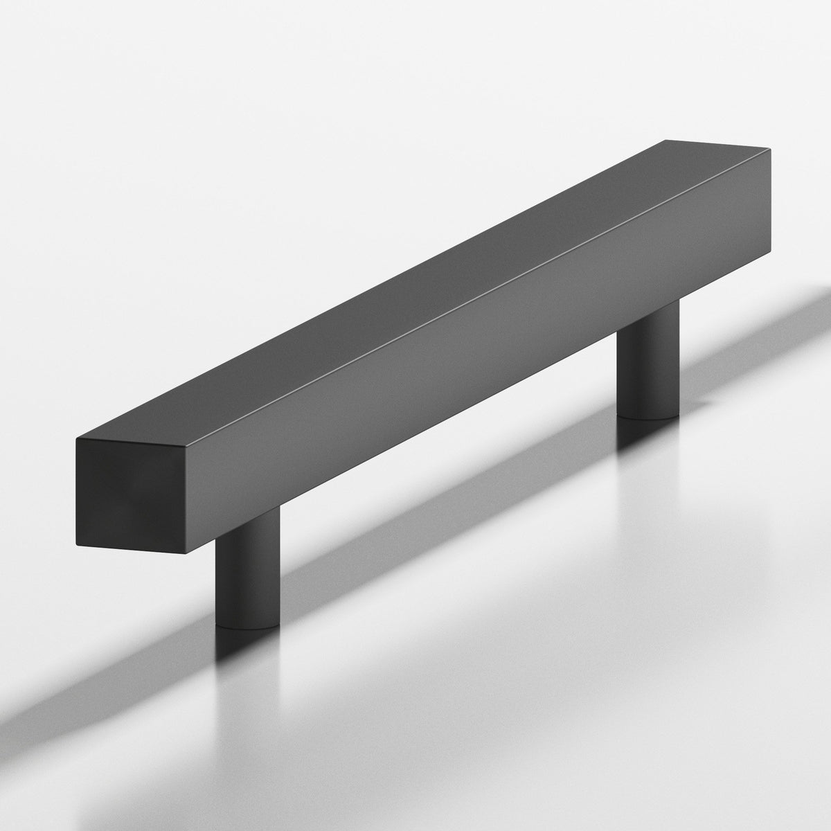 Colonial Bronze 506 Square Pull with Straight Posts, 1-1/4 in Projection - Matte Graphite