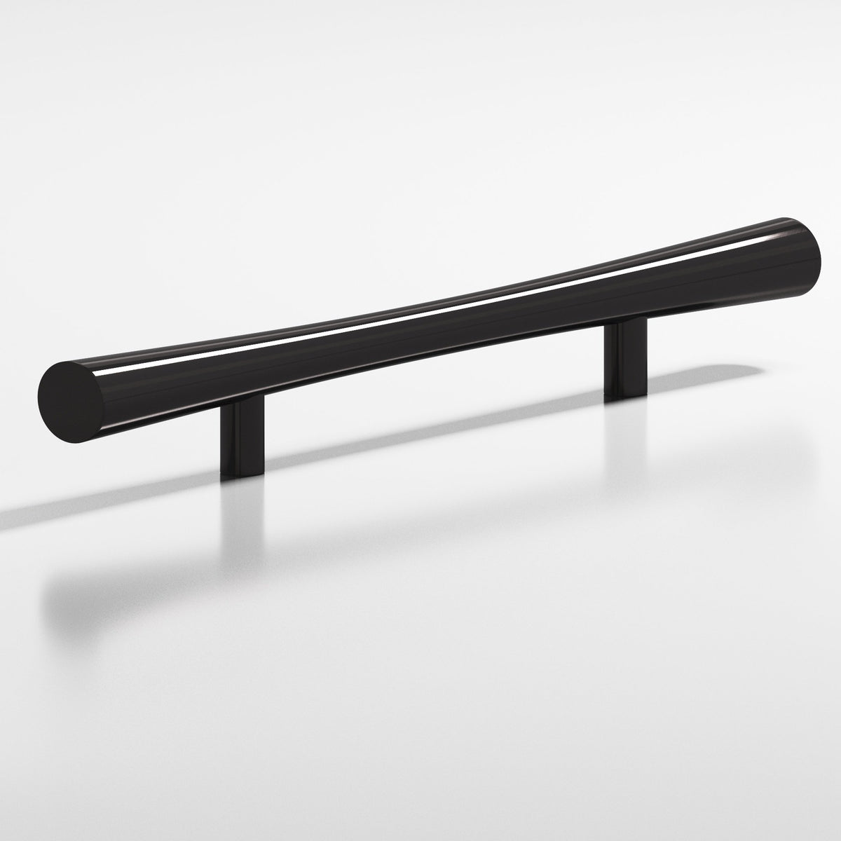 Colonial Bronze 238 Hourglass Pull with Straight Posts, 1 in Diameter - Satin Black