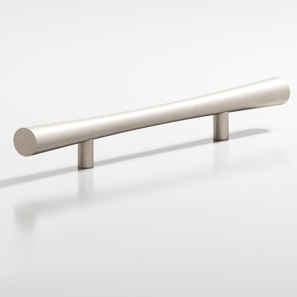 Colonial Bronze 238 Hourglass Pull with Straight Posts, 1 in Diameter - Matte Satin Nickel