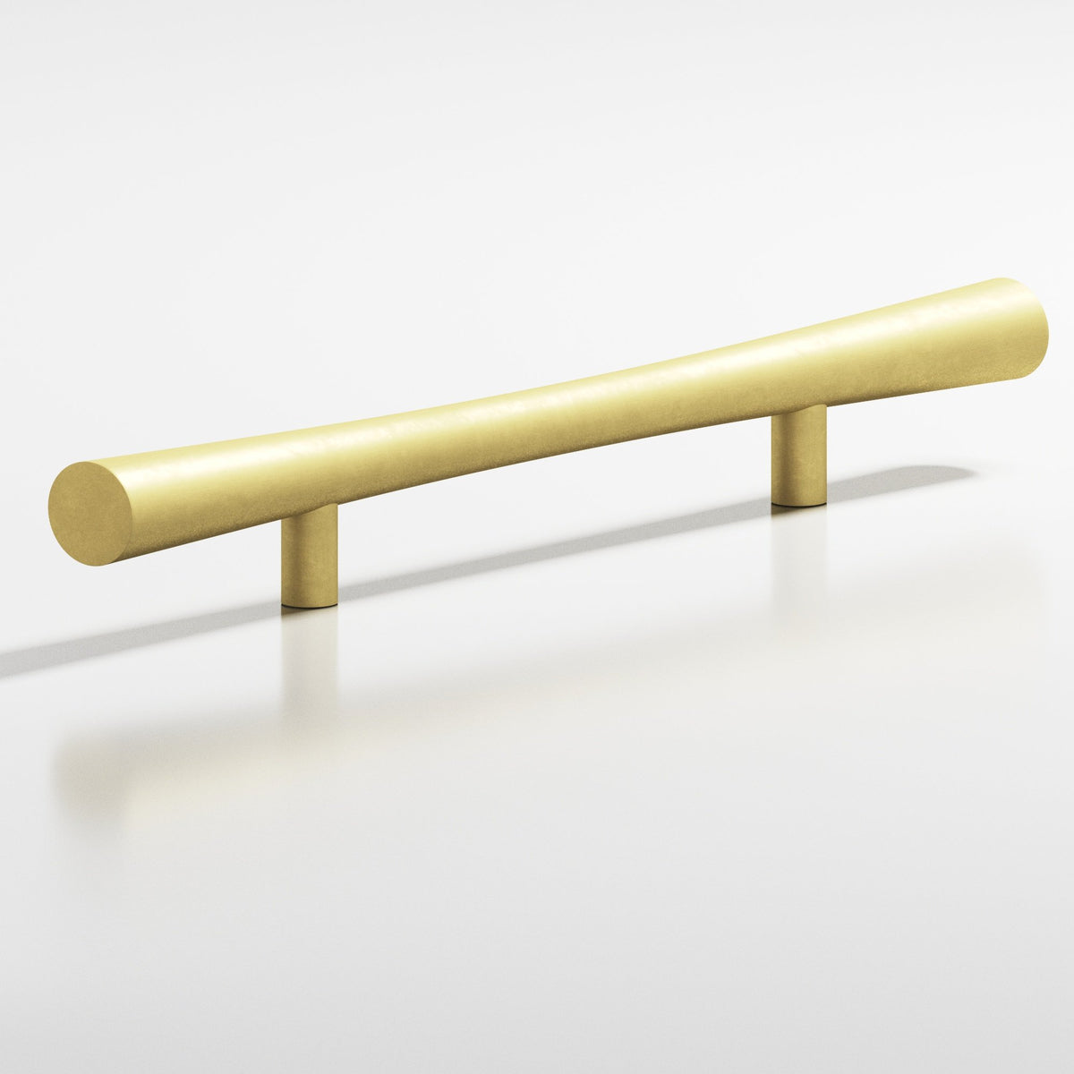 Colonial Bronze 340 Hourglass Pull with Straight Posts, 3/4 in Diameter - Matte Satin Brass