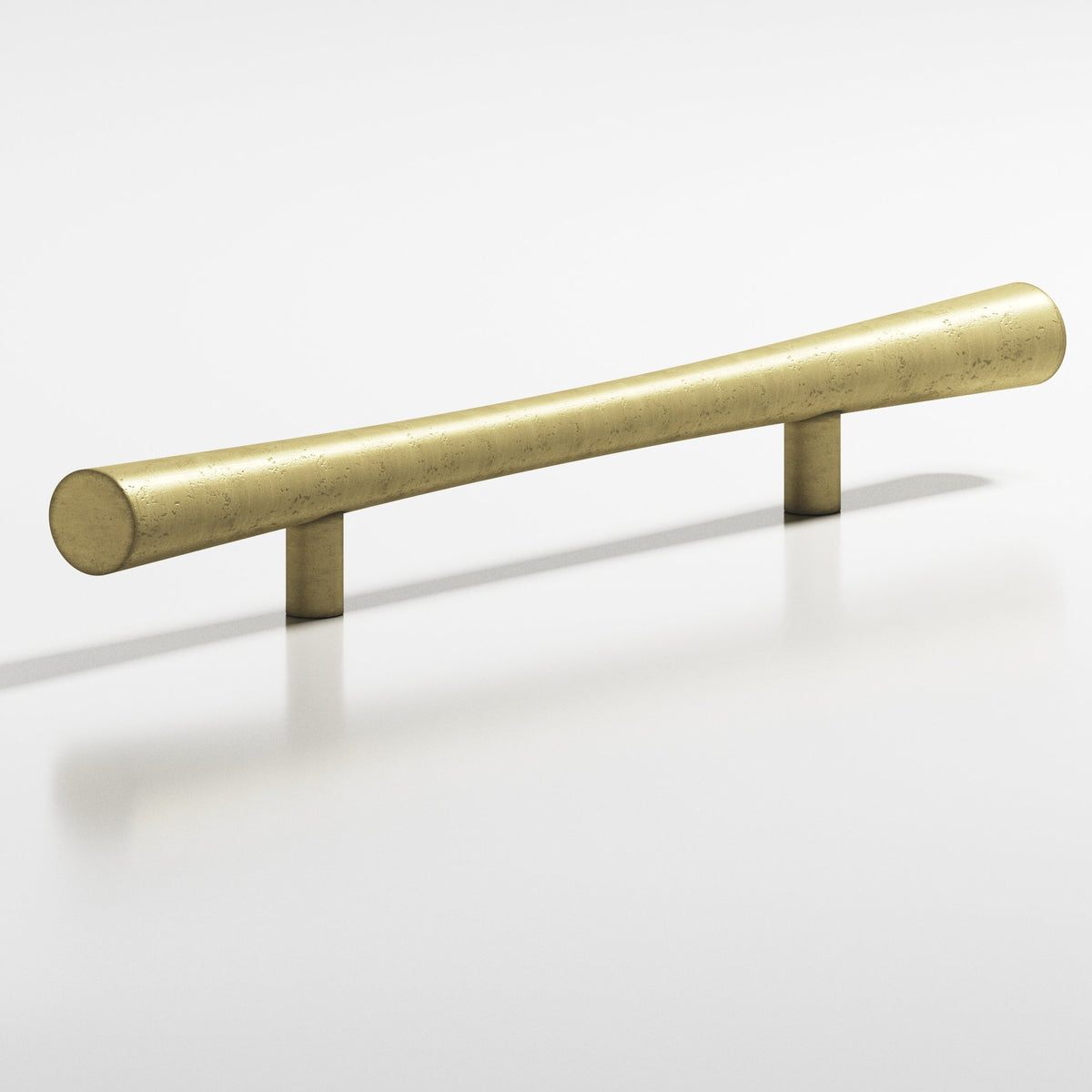 Colonial Bronze 238 Hourglass Pull with Straight Posts, 1 in Diameter - Distressed Antique Brass