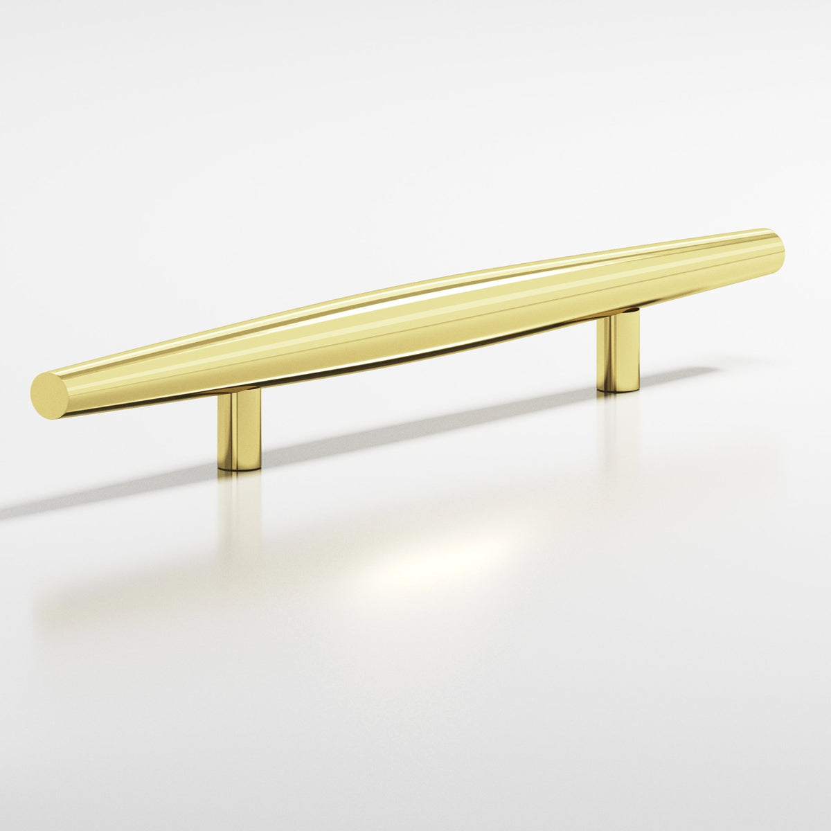 Colonial Bronze 239 Cigar Pull with Straight Posts, 1 in Diameter - Polished Brass