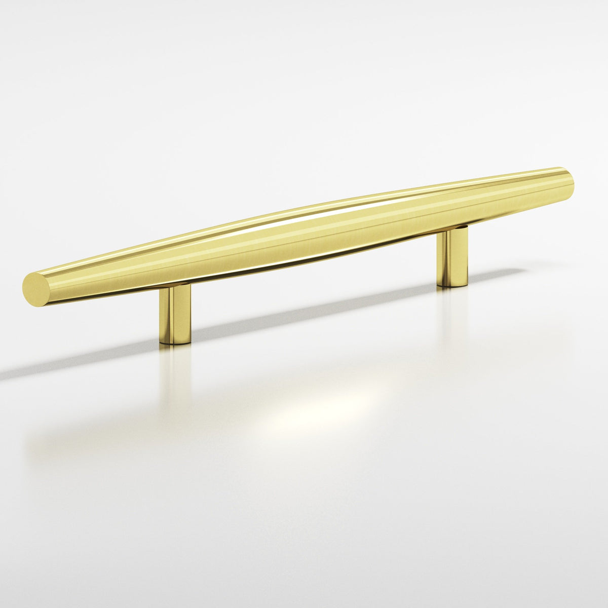 Colonial Bronze 341 Cigar Pull with Straight Posts, 3/4 in Diameter - Unlacquered Polished Brass