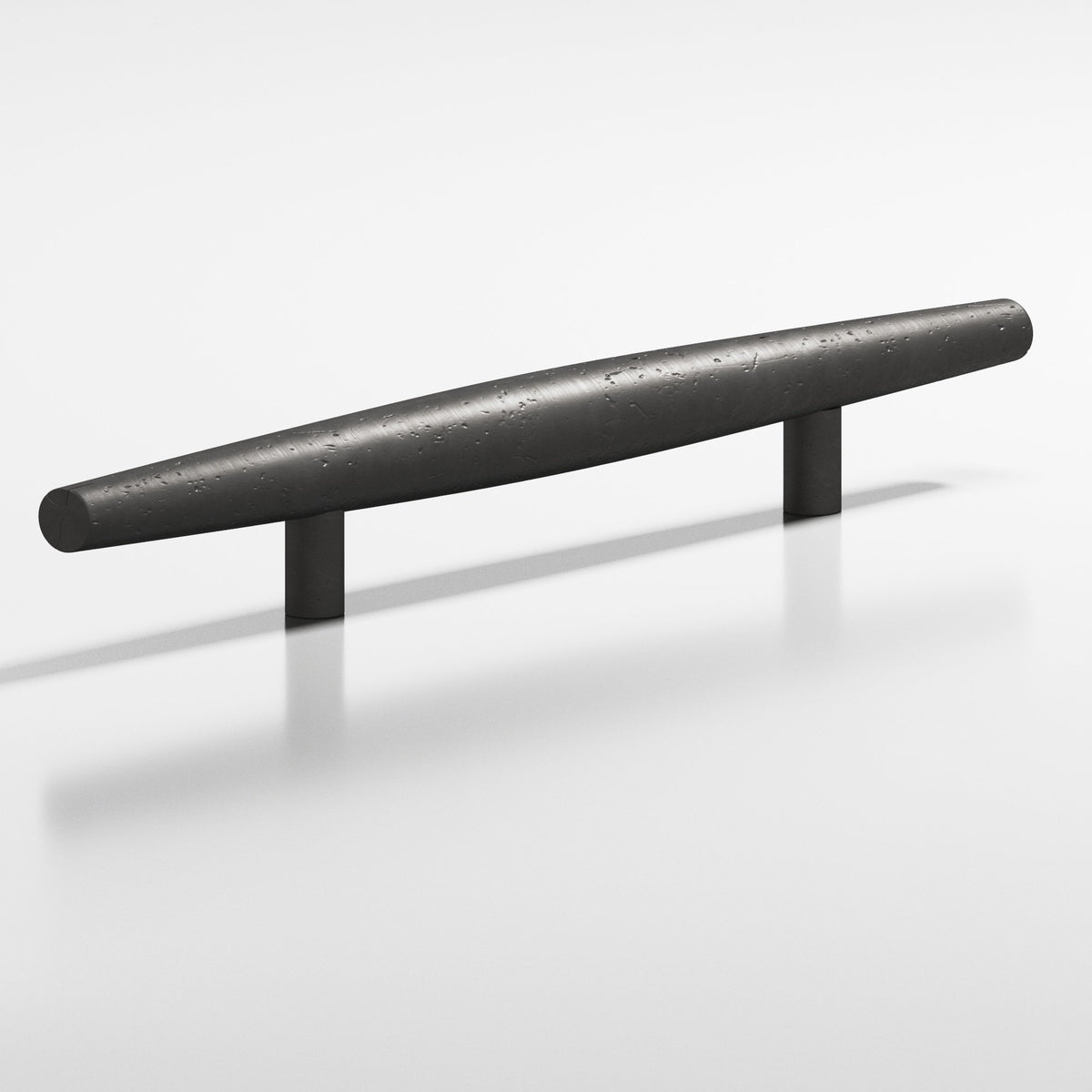 Colonial Bronze 341 Cigar Pull with Straight Posts, 3/4 in Diameter - Distressed Satin Black