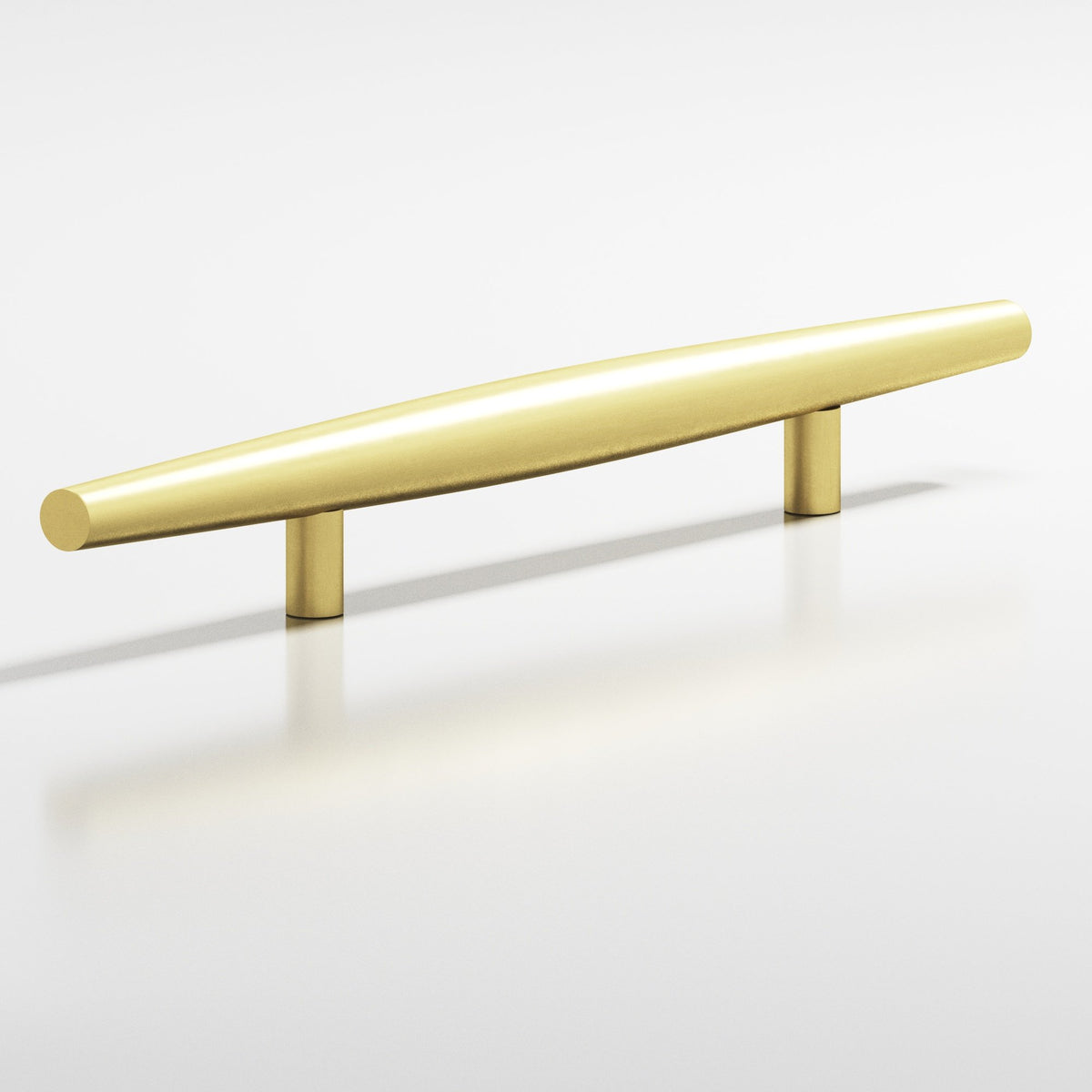 Colonial Bronze 341 Cigar Pull with Straight Posts, 3/4 in Diameter - Matte Satin Brass