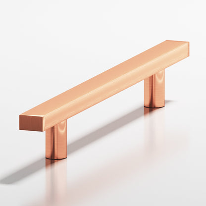 Colonial Bronze 254 Rectangular Pull with Straight Posts, 3/4 x 1/2 in Cross Section - Satin Copper