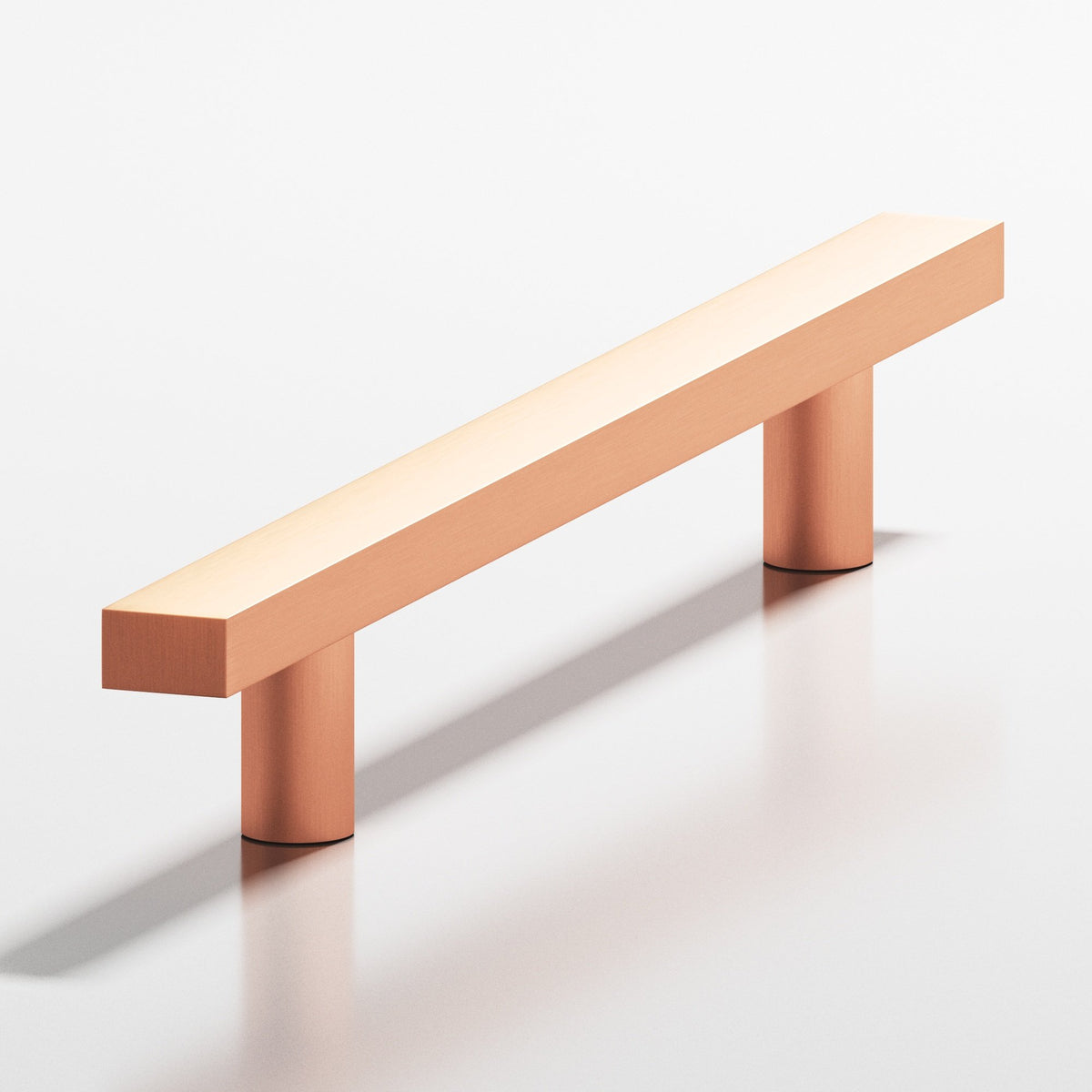 Colonial Bronze 508 Rectangular Pull with Straight Posts, 3/4 x 3/8 in Cross Section - Matte Satin Copper