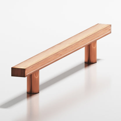 Colonial Bronze 254 Rectangular Pull with Straight Posts, 3/4 x 1/2 in Cross Section - Antique Copper