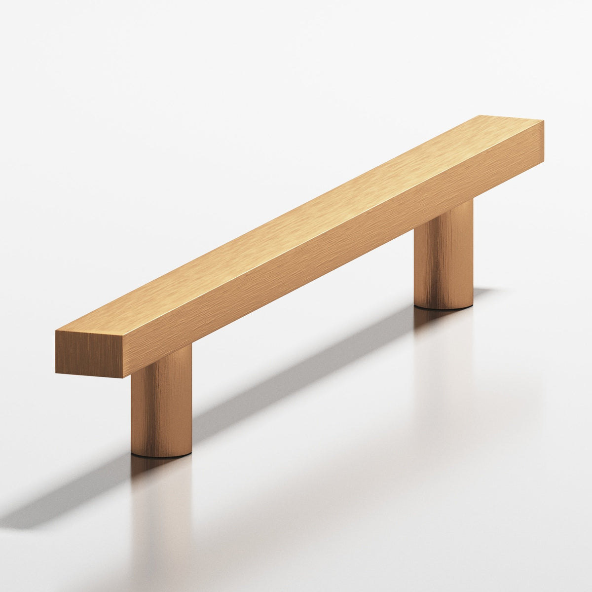 Colonial Bronze 508 Rectangular Pull with Straight Posts, 3/4 x 3/8 in Cross Section - Matte Satin Bronze