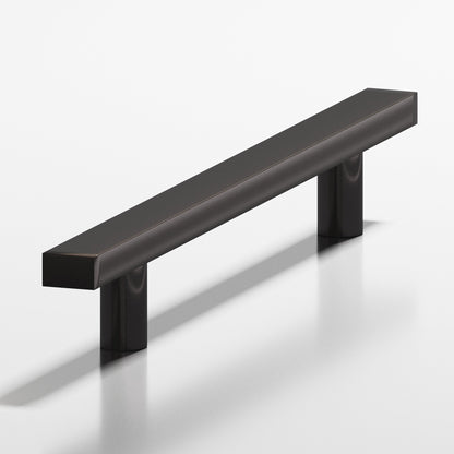 Colonial Bronze 254 Rectangular Pull with Straight Posts, 3/4 x 1/2 in Cross Section - Satin Black