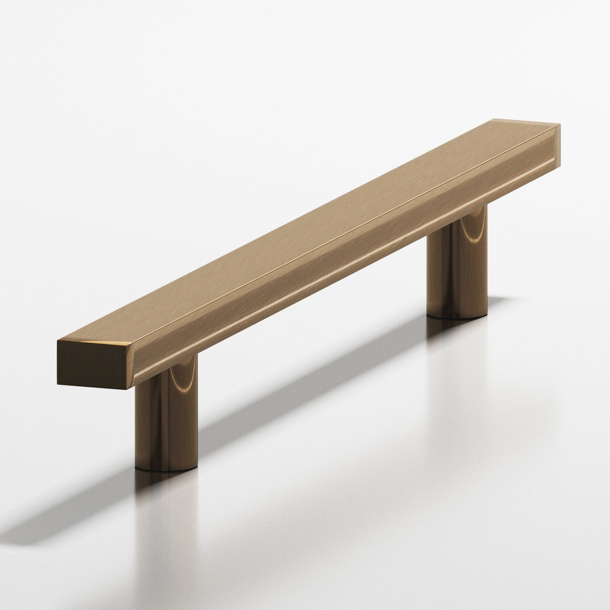 Colonial Bronze 508 Rectangular Pull with Straight Posts, 3/4 x 3/8 in Cross Section - Light Statuary Bronze
