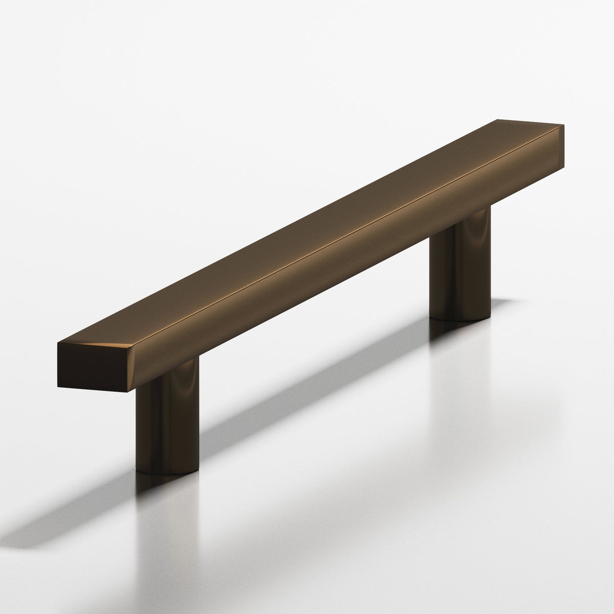 Colonial Bronze 508 Rectangular Pull with Straight Posts, 3/4 x 3/8 in Cross Section - Oil Rubbed Bronze