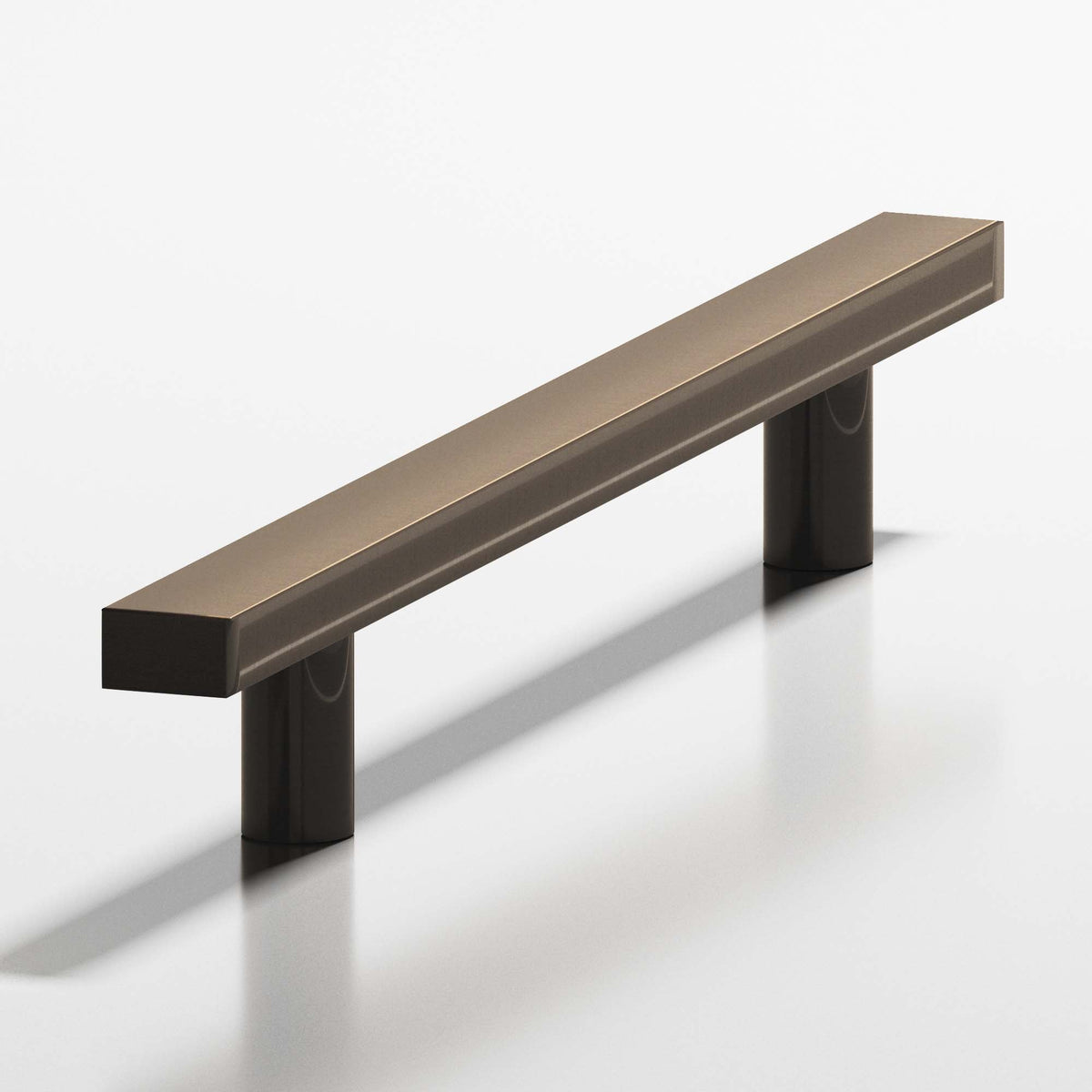 Colonial Bronze 254 Rectangular Pull with Straight Posts, 3/4 x 1/2 in Cross Section - Dark Statuary Bronze