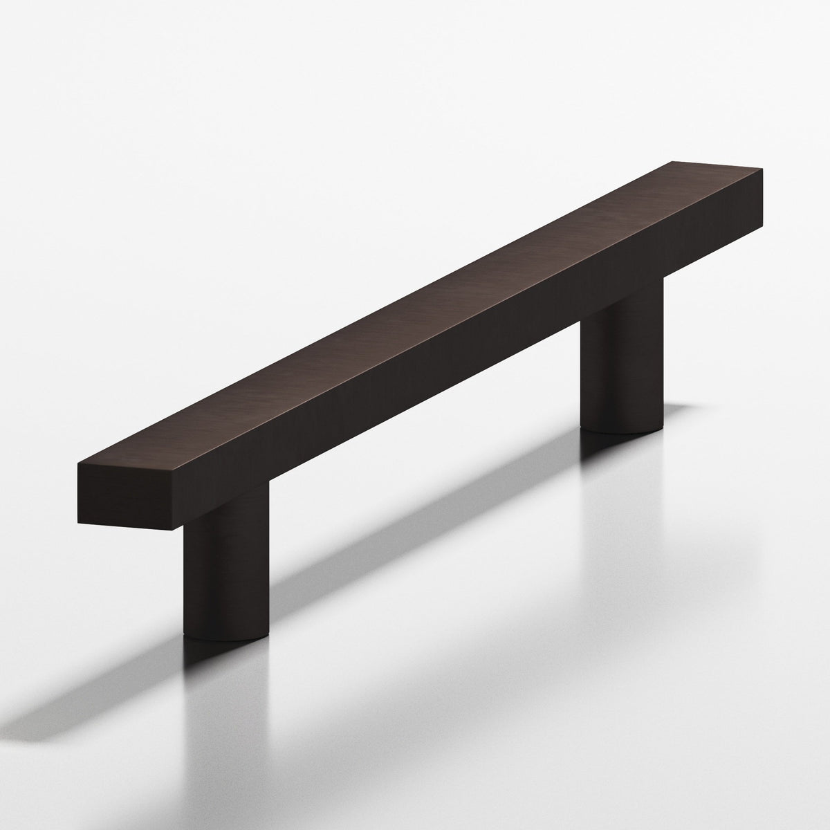 Colonial Bronze 508 Rectangular Pull with Straight Posts, 3/4 x 3/8 in Cross Section - Matte Dark Statuary Bronze