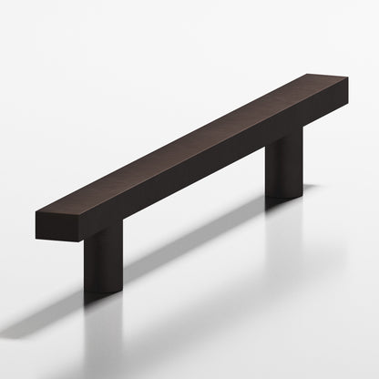 Colonial Bronze 254 Rectangular Pull with Straight Posts, 3/4 x 1/2 in Cross Section - Matte Dark Statuary Bronze