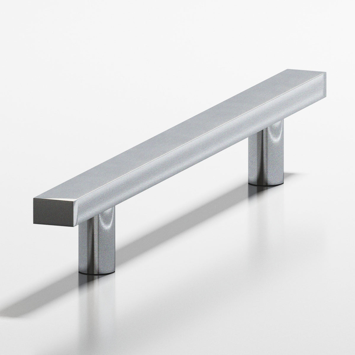 Colonial Bronze 508 Rectangular Pull with Straight Posts, 3/4 x 3/8 in Cross Section - Satin Chrome
