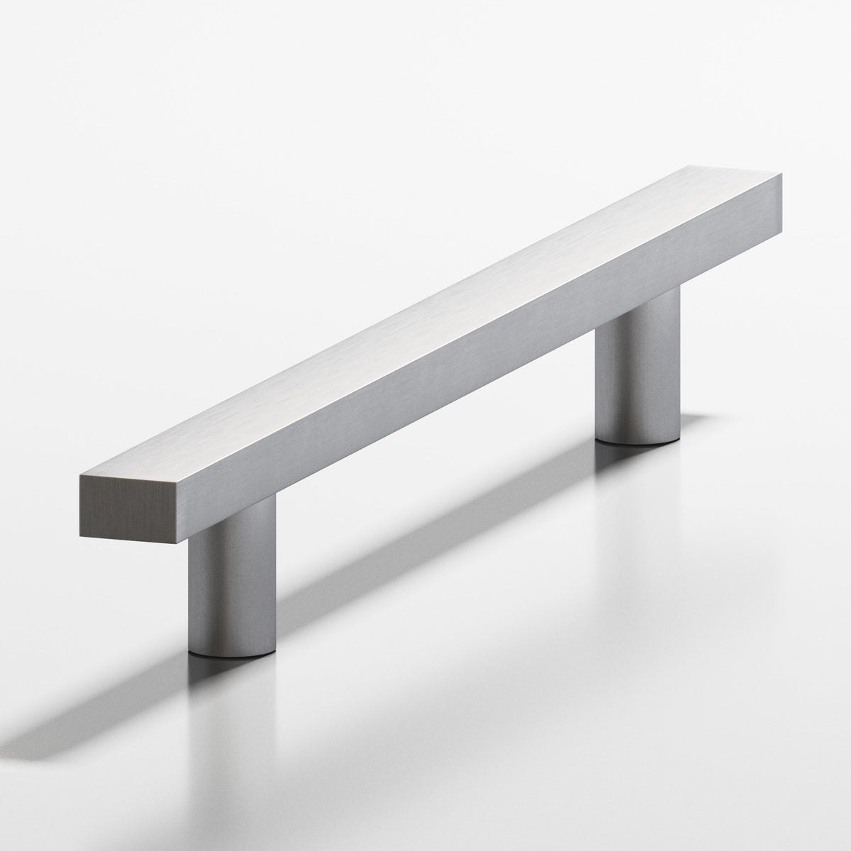 Colonial Bronze 508 Rectangular Pull with Straight Posts, 3/4 x 3/8 in Cross Section - Matte Satin Chrome