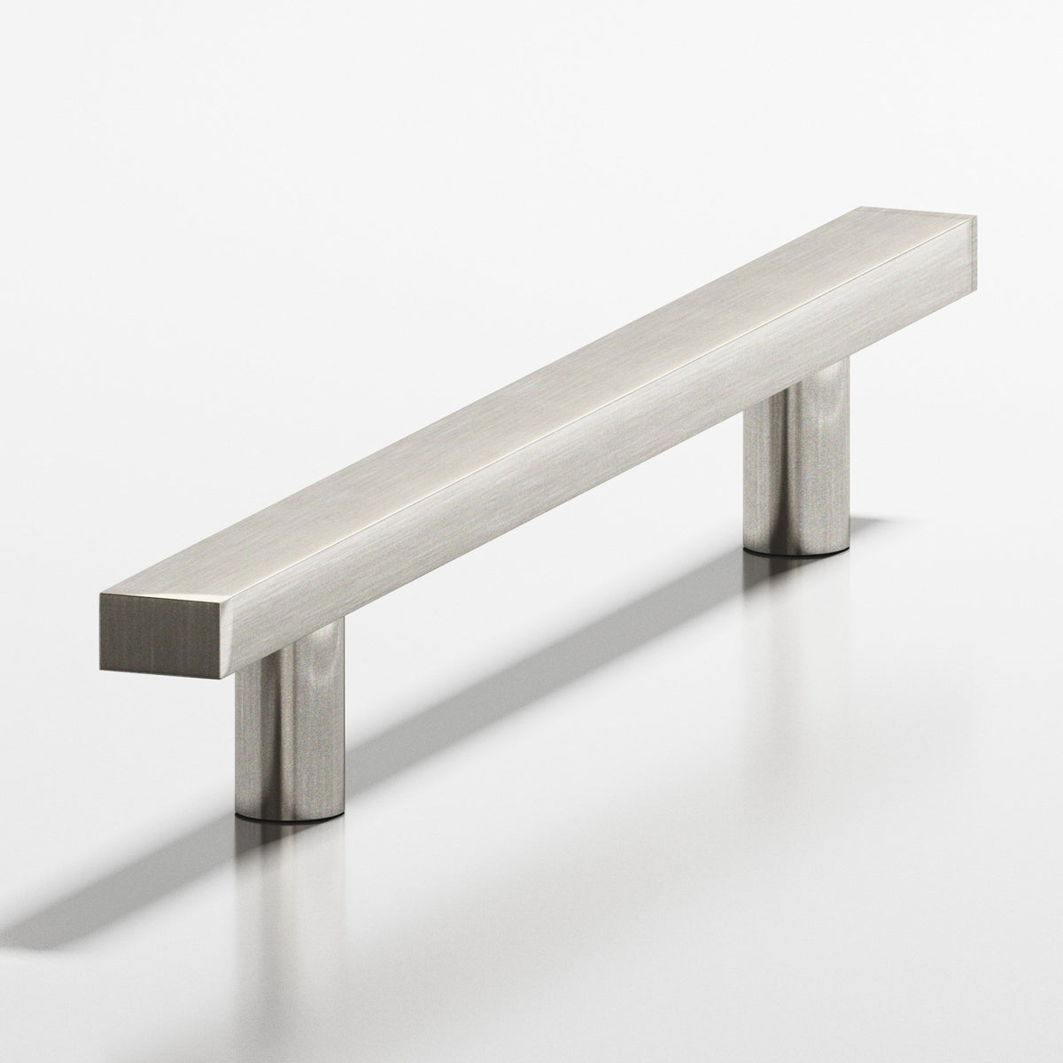 Colonial Bronze 508 Rectangular Pull with Straight Posts, 3/4 x 3/8 in Cross Section - Satin Nickel