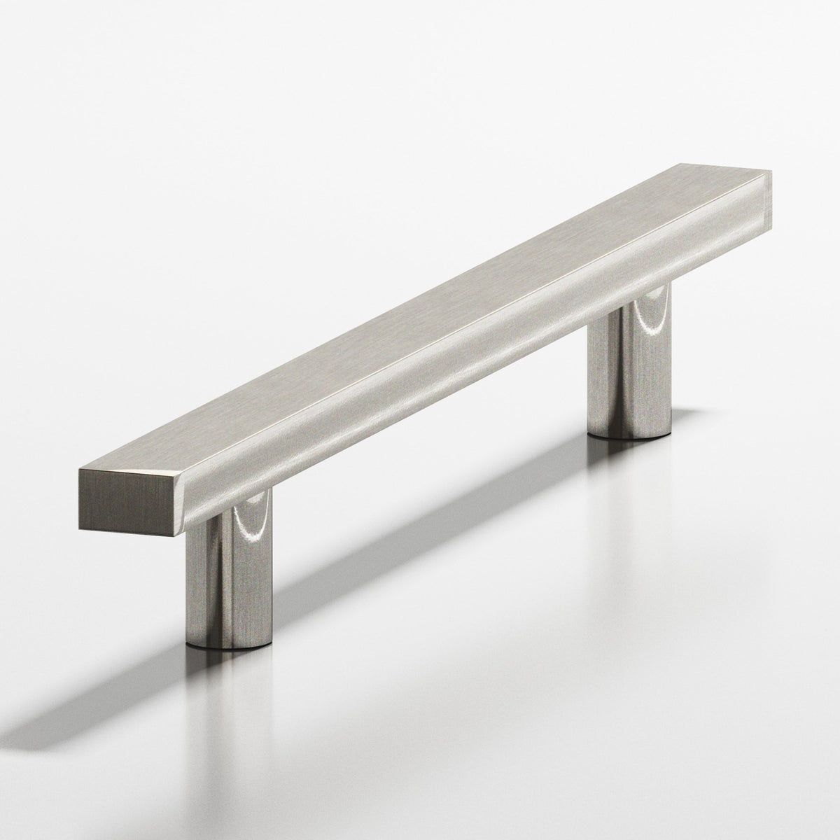 Colonial Bronze 508 Rectangular Pull with Straight Posts, 3/4 x 3/8 in Cross Section - Nickel Stainless