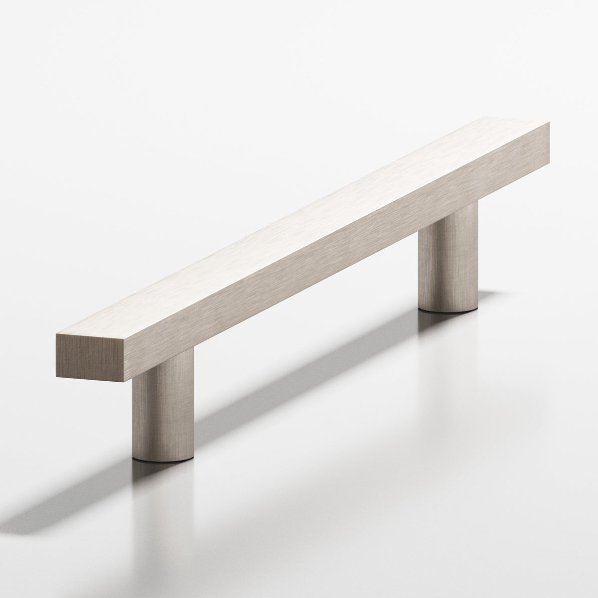 Colonial Bronze 508 Rectangular Pull with Straight Posts, 3/4 x 3/8 in Cross Section - Matte Satin Nickel