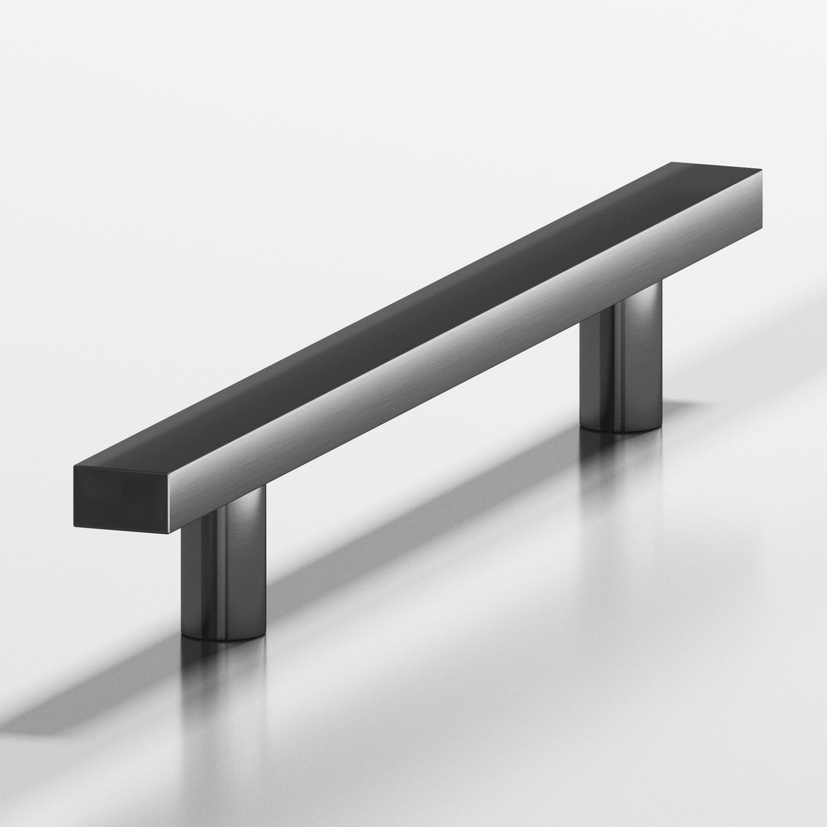 Colonial Bronze 254 Rectangular Pull with Straight Posts, 3/4 x 1/2 in Cross Section - Graphite