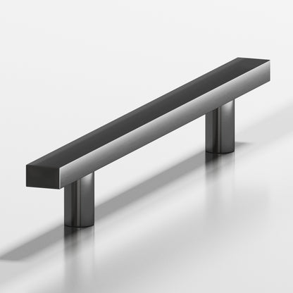 Colonial Bronze 254 Rectangular Pull with Straight Posts, 3/4 x 1/2 in Cross Section - Graphite