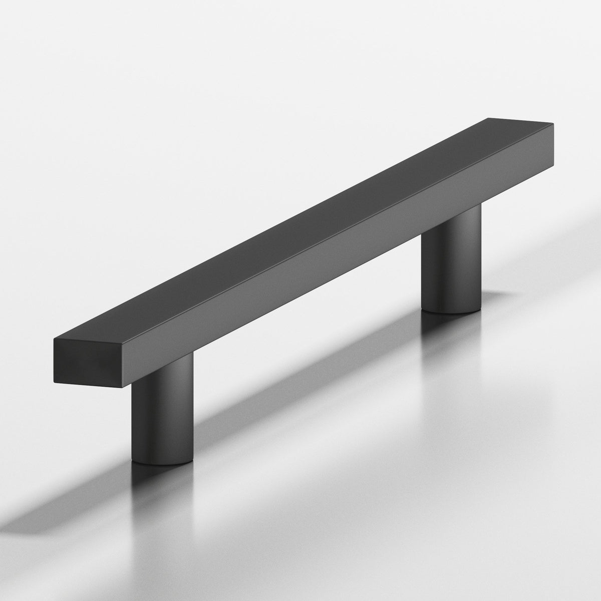 Colonial Bronze 254 Rectangular Pull with Straight Posts, 3/4 x 1/2 in Cross Section - Matte Graphite
