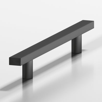 Colonial Bronze 254 Rectangular Pull with Straight Posts, 3/4 x 1/2 in Cross Section - Matte Graphite