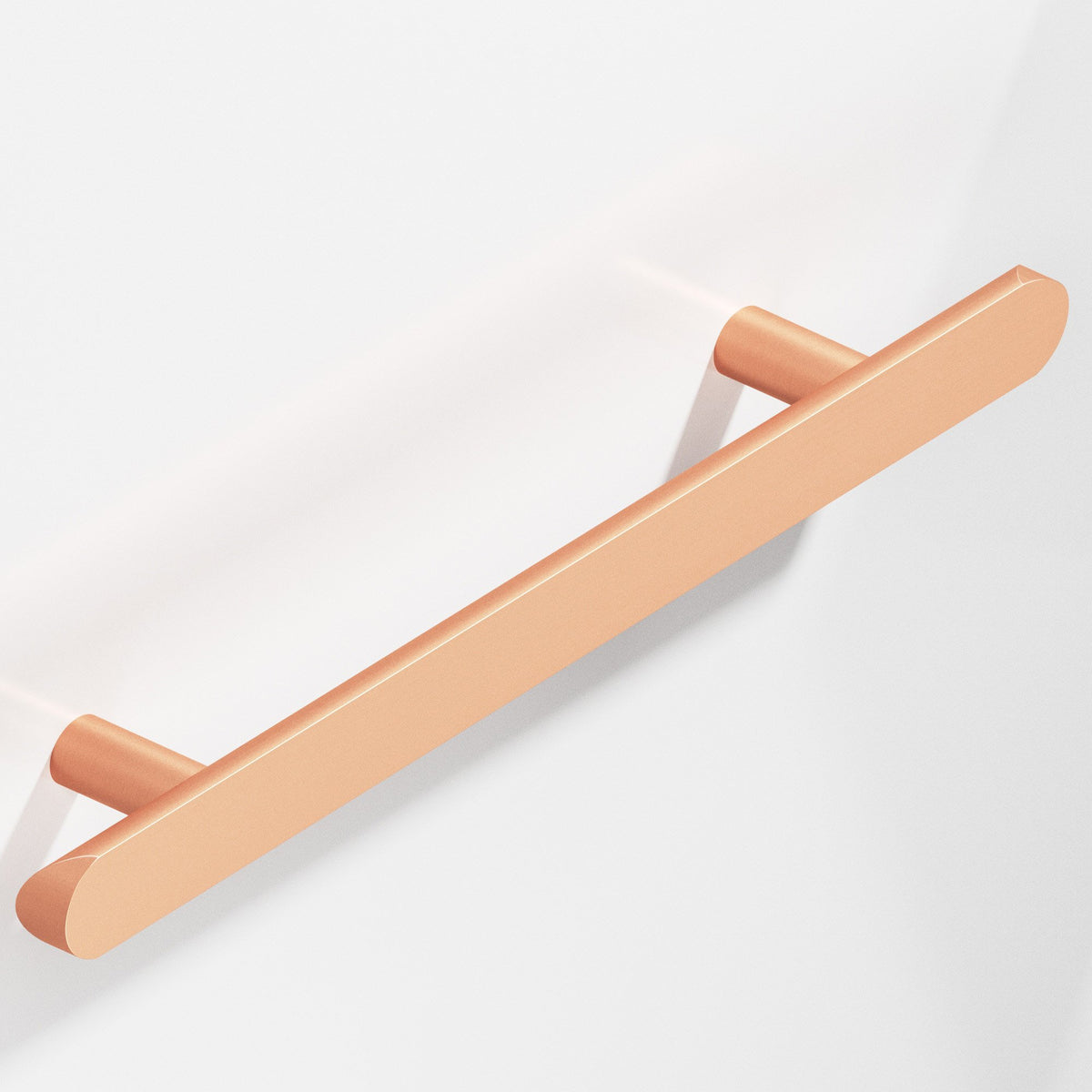Colonial Bronze 256 Half-Round Pull with Straight Posts and Rounded Ends, 1 in Diameter - Matte Satin Copper