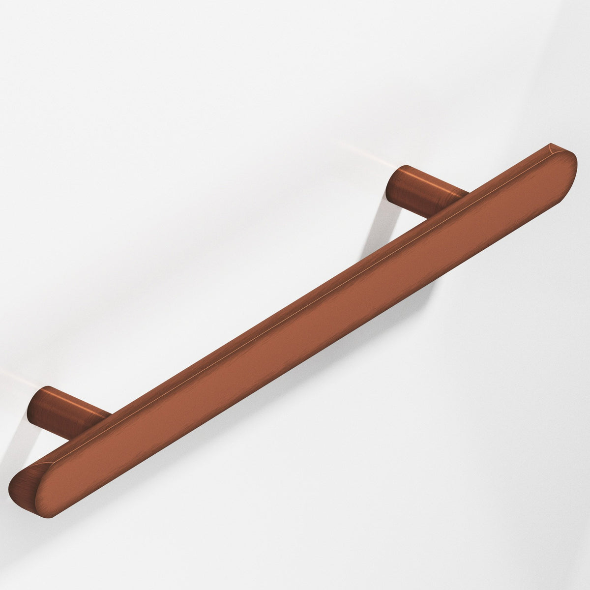 Colonial Bronze 256 Half-Round Pull with Straight Posts and Rounded Ends, 1 in Diameter - Matte Antique Copper