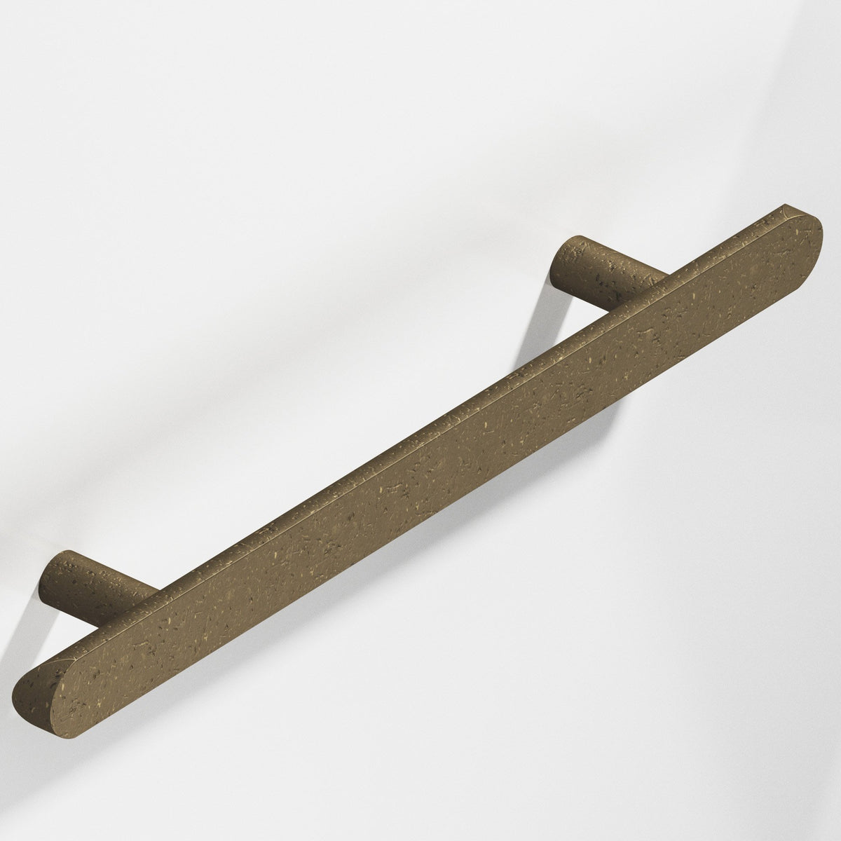 Colonial Bronze 256 Half-Round Pull with Straight Posts and Rounded Ends, 1 in Diameter - Distressed Oil Rubbed Bronze