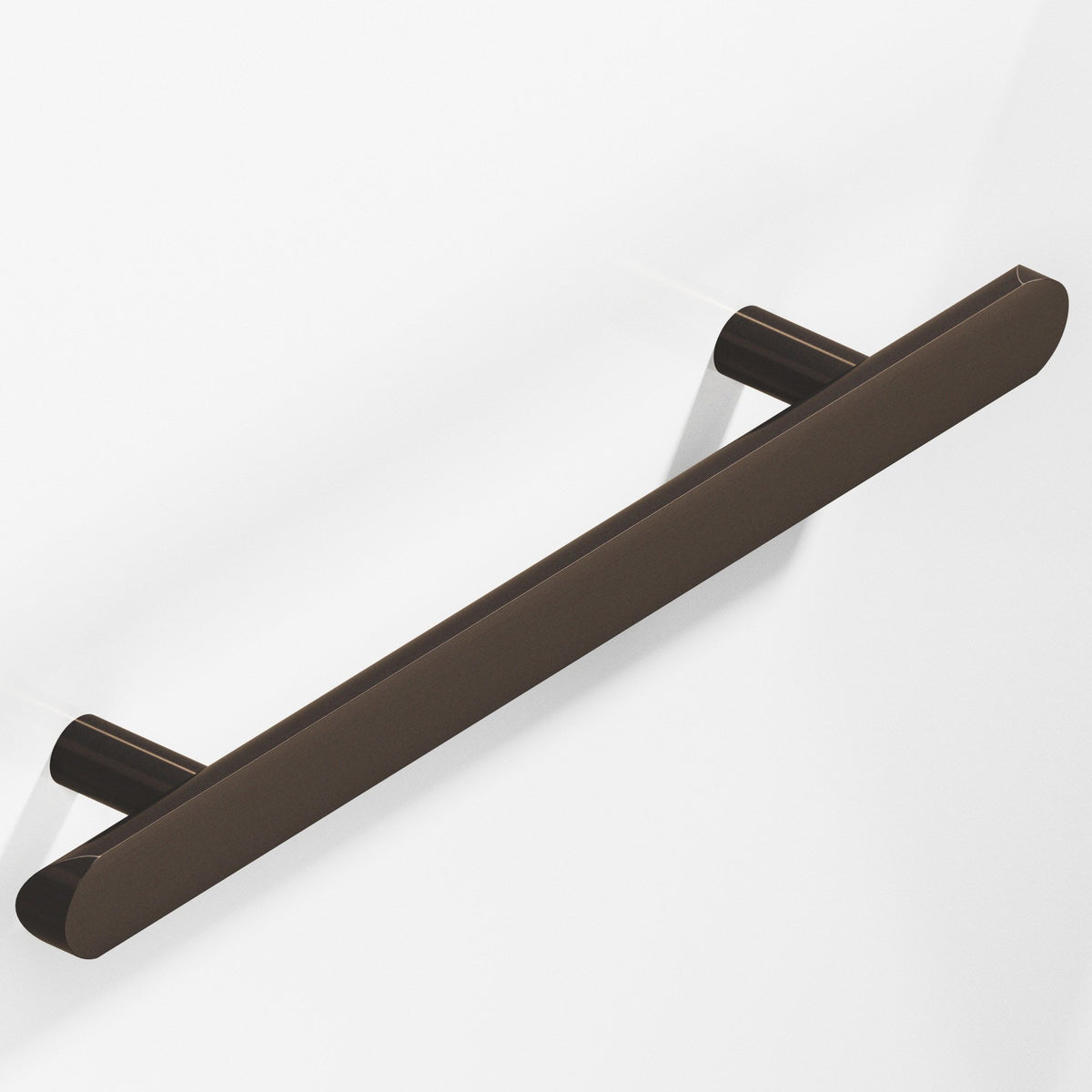 Colonial Bronze 256 Half-Round Pull with Straight Posts and Rounded Ends, 1 in Diameter - Dark Statuary Bronze