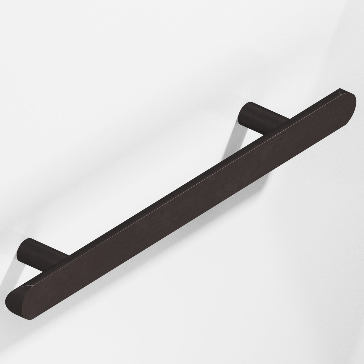 Colonial Bronze 256 Half-Round Pull with Straight Posts and Rounded Ends, 1 in Diameter - Matte Dark Statuary Bronze