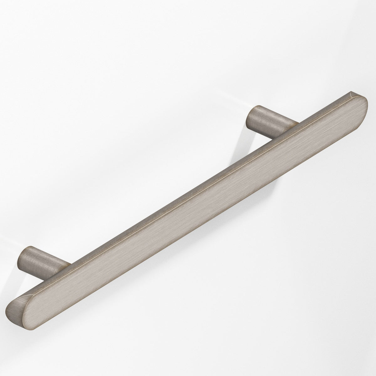 Colonial Bronze 256 Half-Round Pull with Straight Posts and Rounded Ends, 1 in Diameter - Pewter