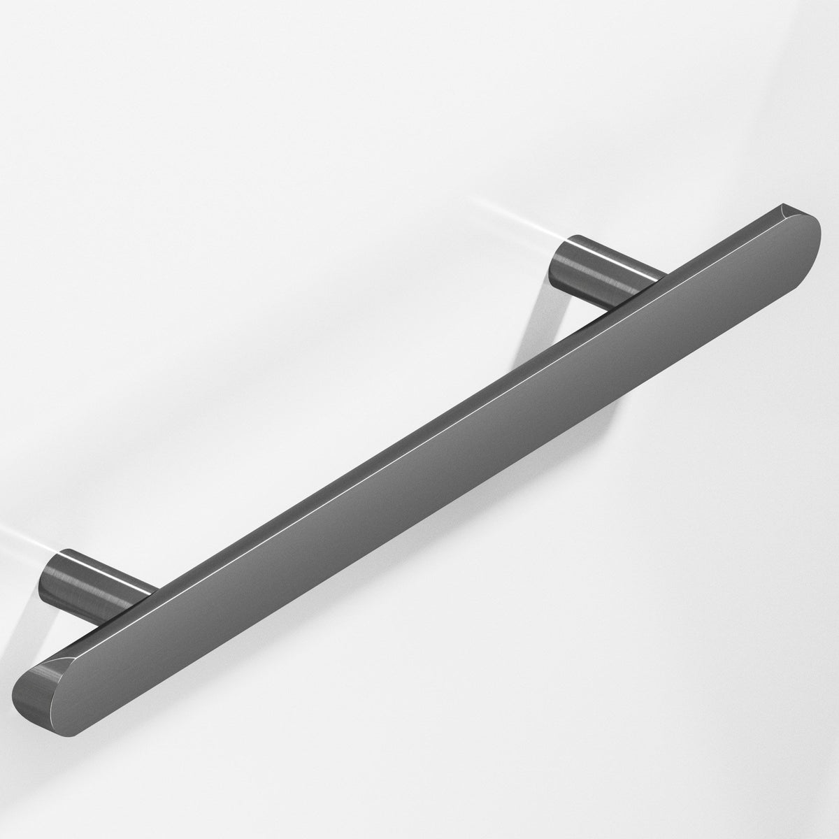 Colonial Bronze 256 Half-Round Pull with Straight Posts and Rounded Ends, 1 in Diameter - Graphite