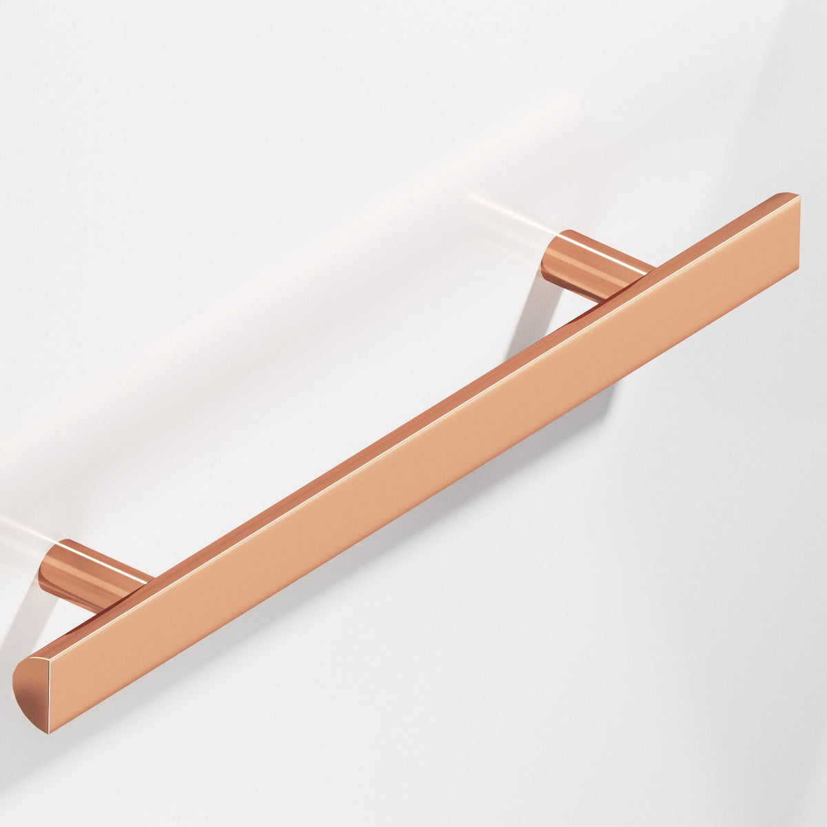 Colonial Bronze 257 Half-Round Pull with Straight Posts, 1 in Diameter - Polished Copper