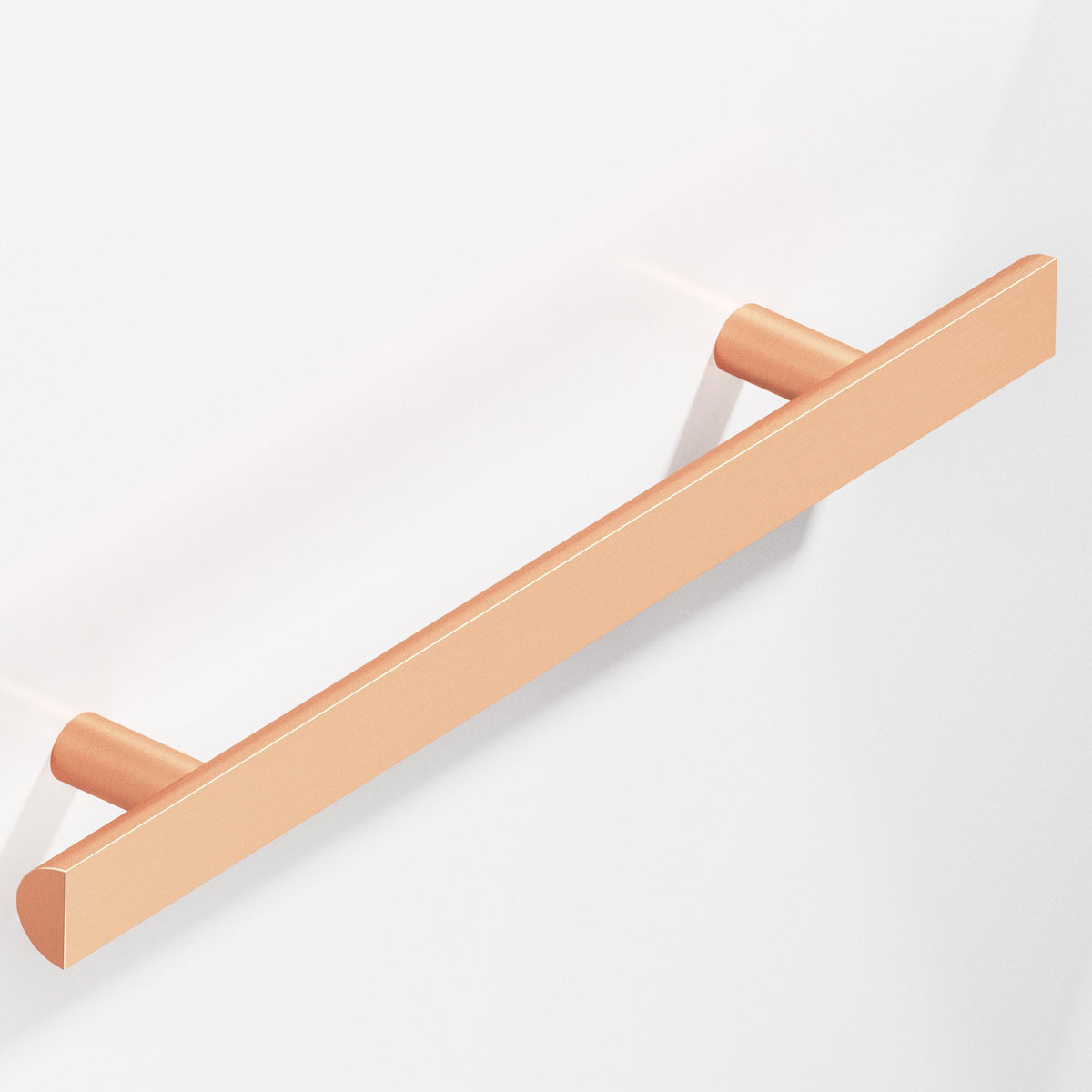 Colonial Bronze 257 Half-Round Pull with Straight Posts, 1 in Diameter - Matte Satin Copper