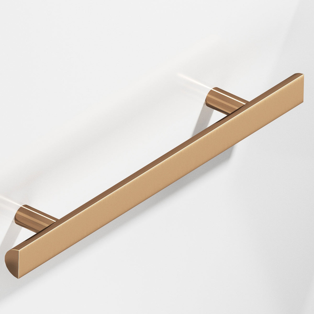 Colonial Bronze 257 Half-Round Pull with Straight Posts, 1 in Diameter - Polished Bronze
