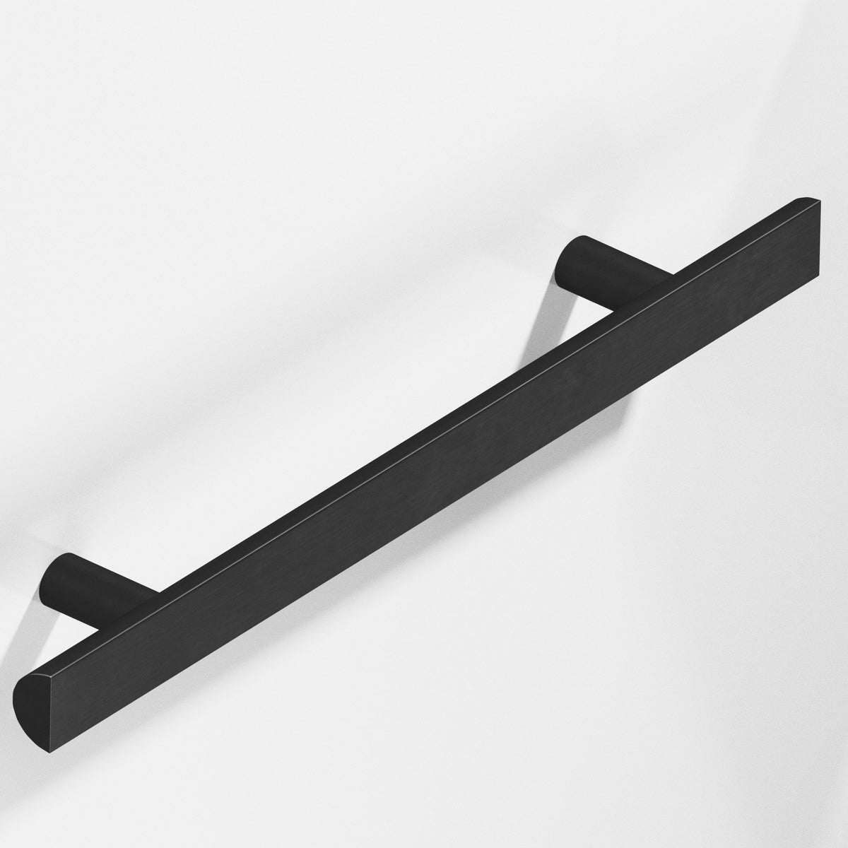 Colonial Bronze 257 Half-Round Pull with Straight Posts, 1 in Diameter - Matte Satin Black