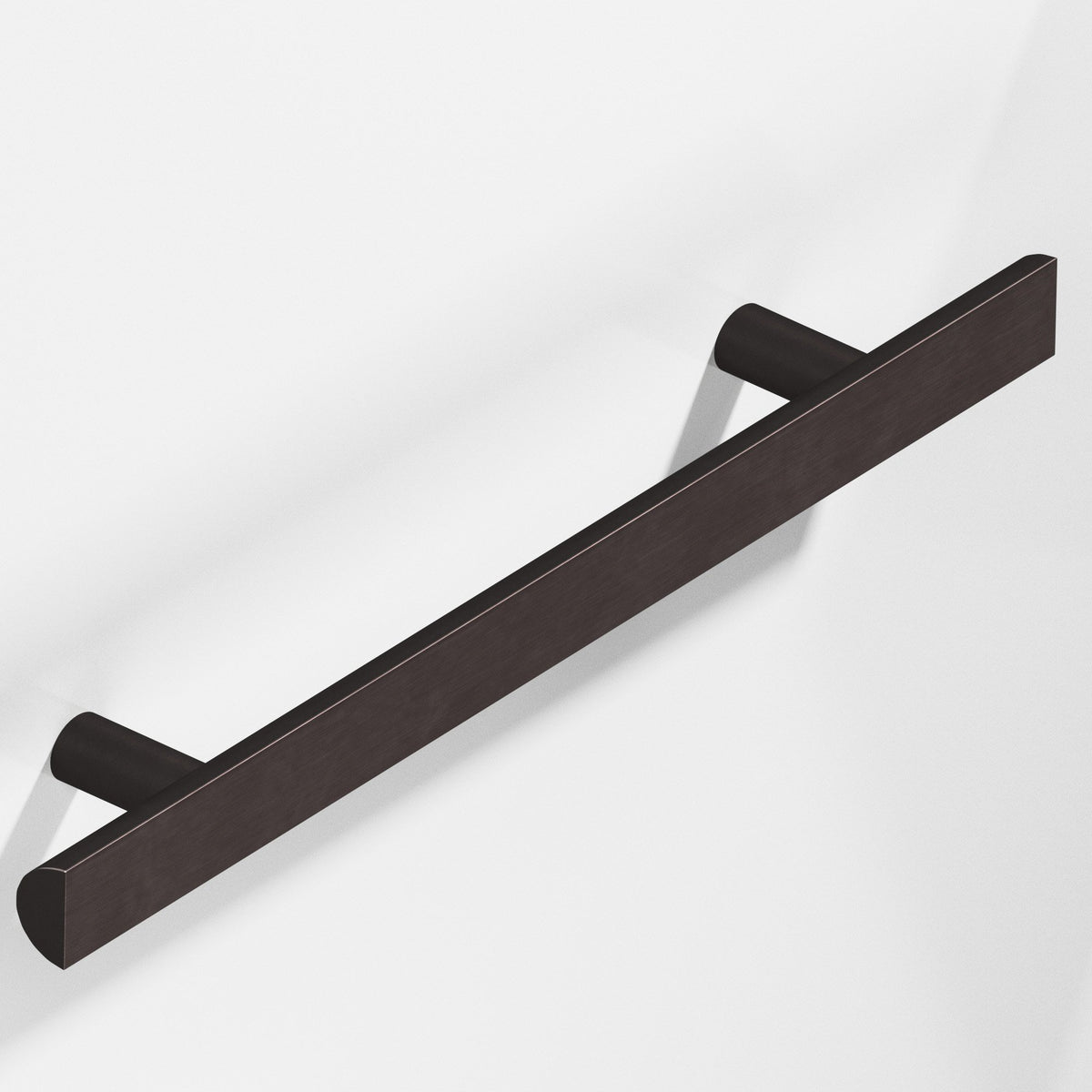Colonial Bronze 257 Half-Round Pull with Straight Posts, 1 in Diameter - Matte Dark Statuary Bronze