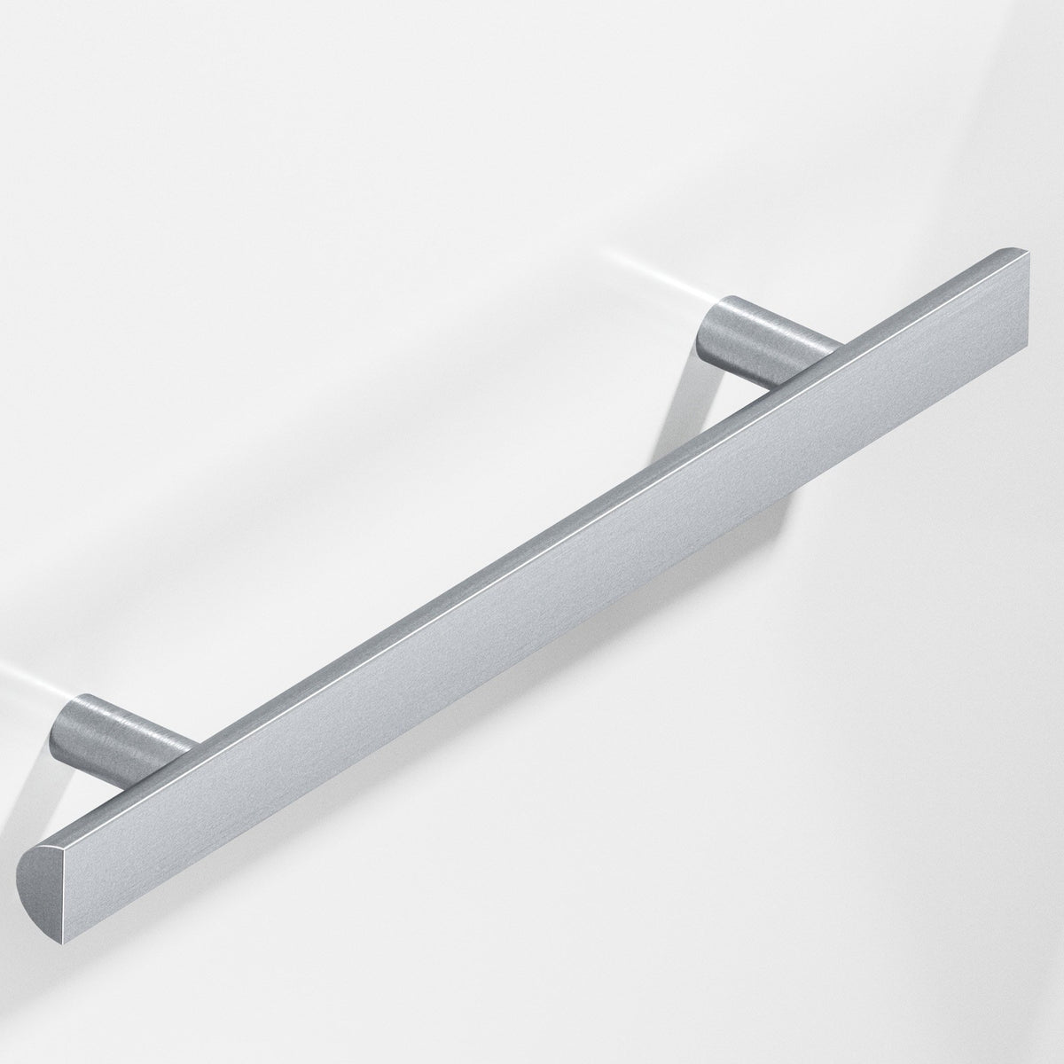 Colonial Bronze 257 Half-Round Pull with Straight Posts, 1 in Diameter - Satin Chrome