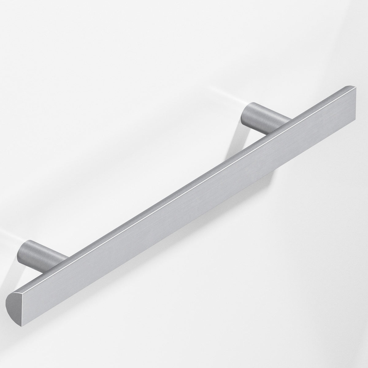 Colonial Bronze 257 Half-Round Pull with Straight Posts, 1 in Diameter - Matte Satin Chrome