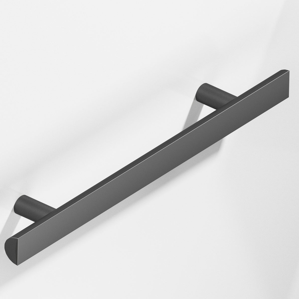 Colonial Bronze 257 Half-Round Pull with Straight Posts, 1 in Diameter - Matte Graphite
