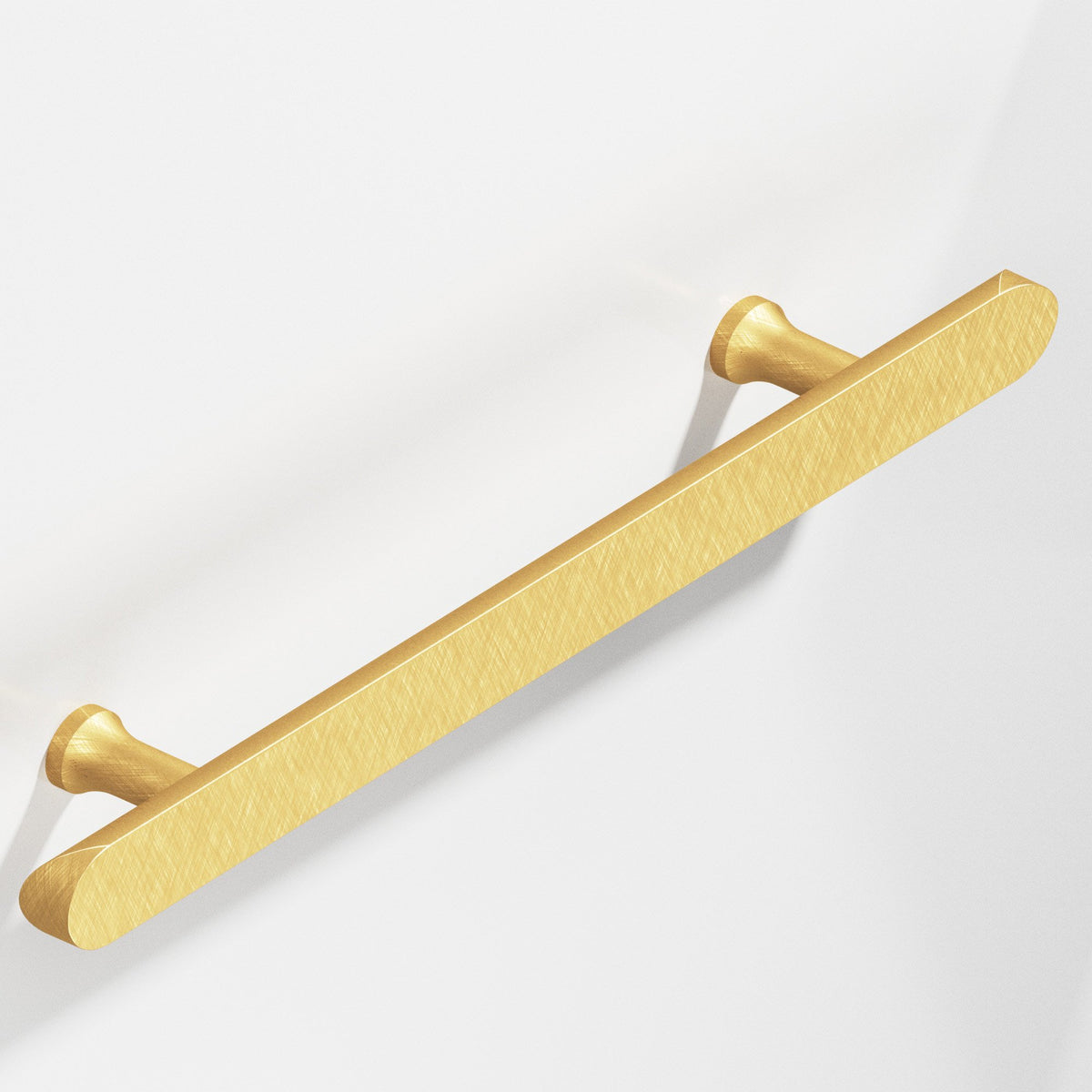 Colonial Bronze 259 Half-Round Pull with Flared Posts and Rounded Ends, 1 in Diameter - Weathered Brass