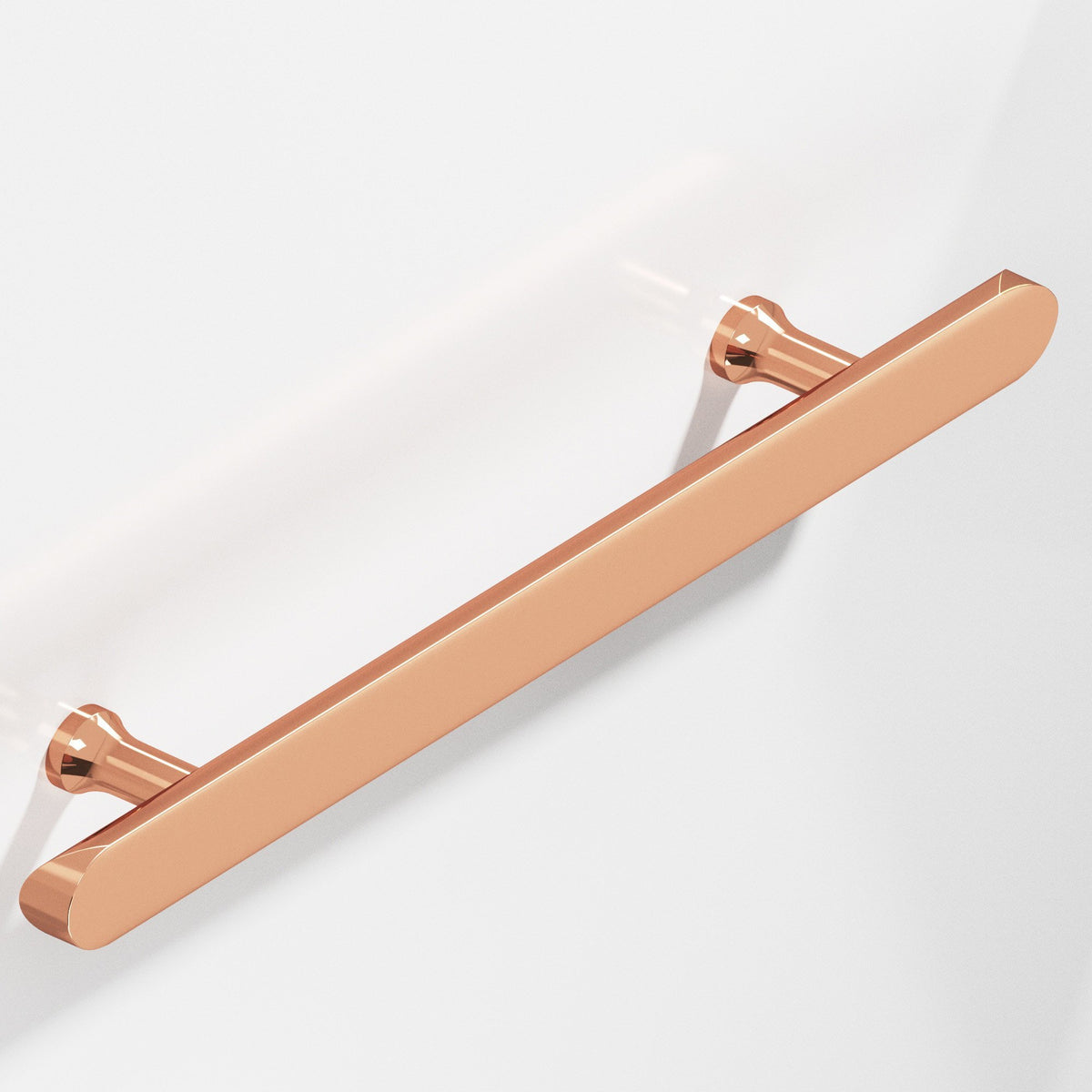 Colonial Bronze 259 Half-Round Pull with Flared Posts and Rounded Ends, 1 in Diameter - Polished Copper