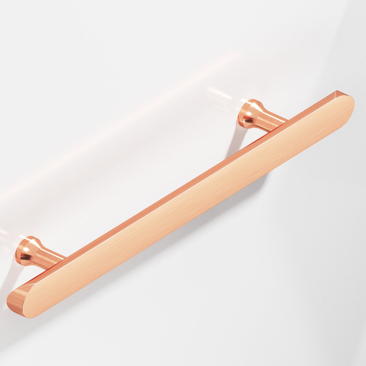 Colonial Bronze 259 Half-Round Pull with Flared Posts and Rounded Ends, 1 in Diameter - Satin Copper