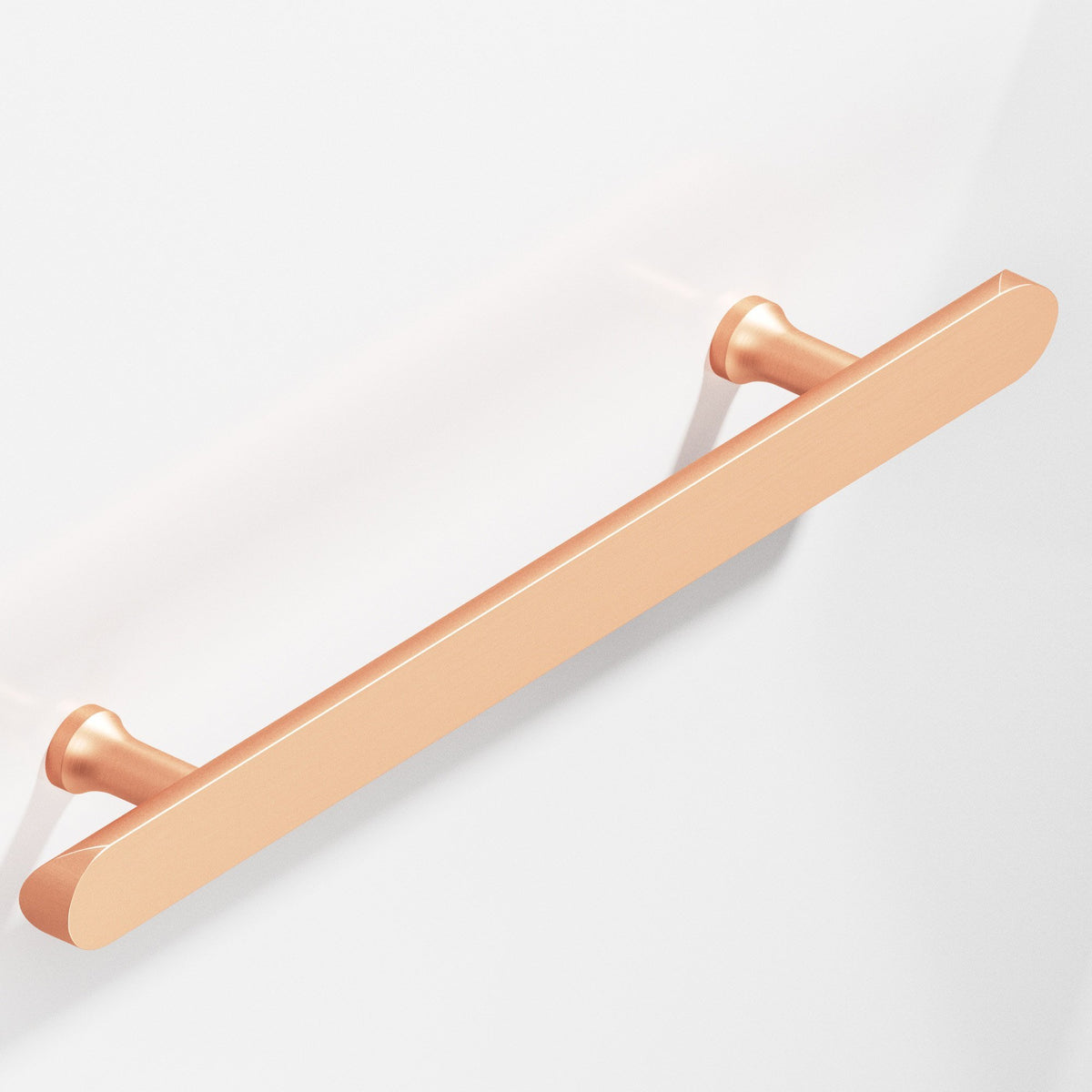 Colonial Bronze 259 Half-Round Pull with Flared Posts and Rounded Ends, 1 in Diameter - Matte Satin Copper