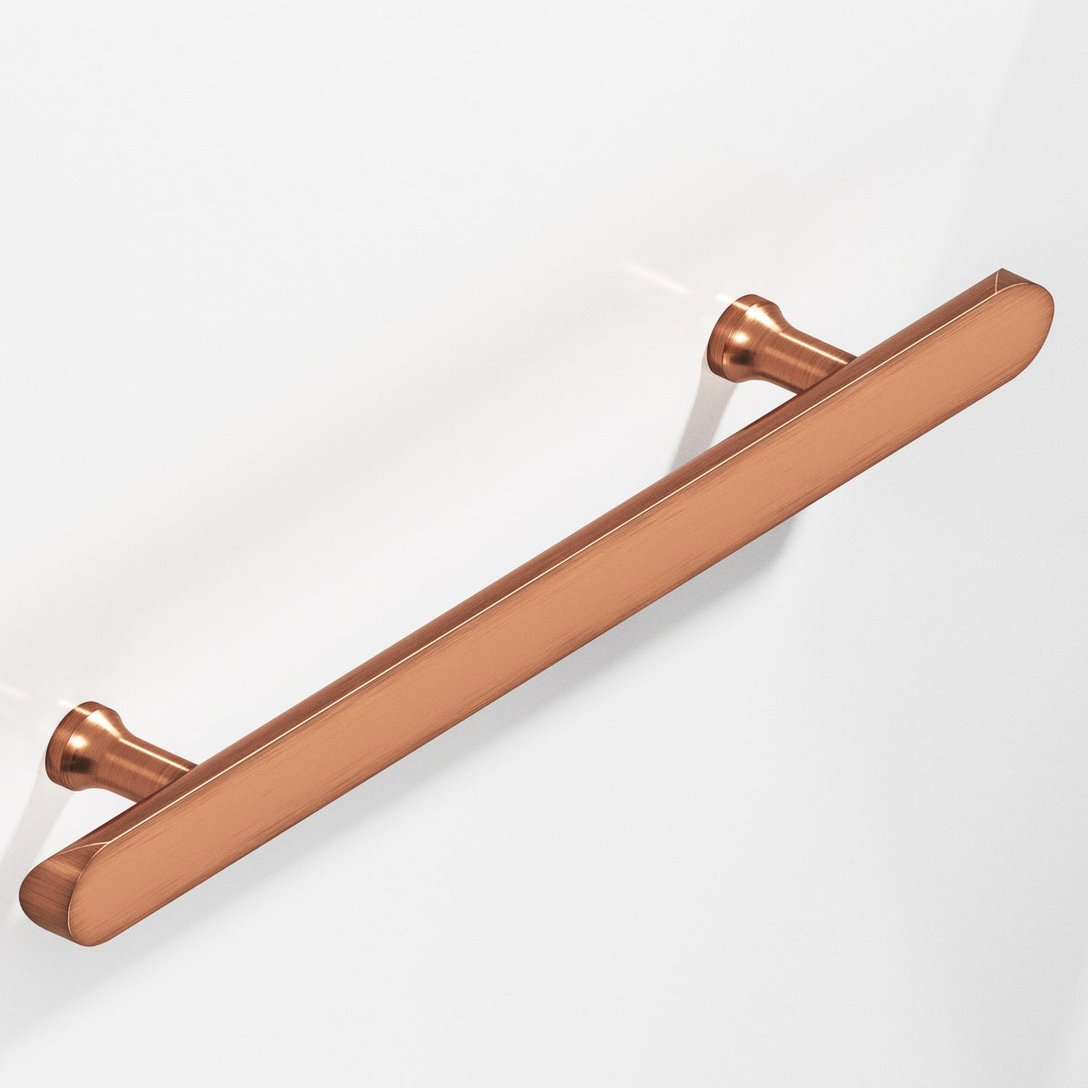 Colonial Bronze 259 Half-Round Pull with Flared Posts and Rounded Ends, 1 in Diameter - Antique Copper