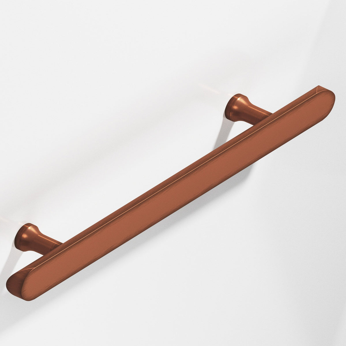 Colonial Bronze 259 Half-Round Pull with Flared Posts and Rounded Ends, 1 in Diameter - Matte Antique Copper