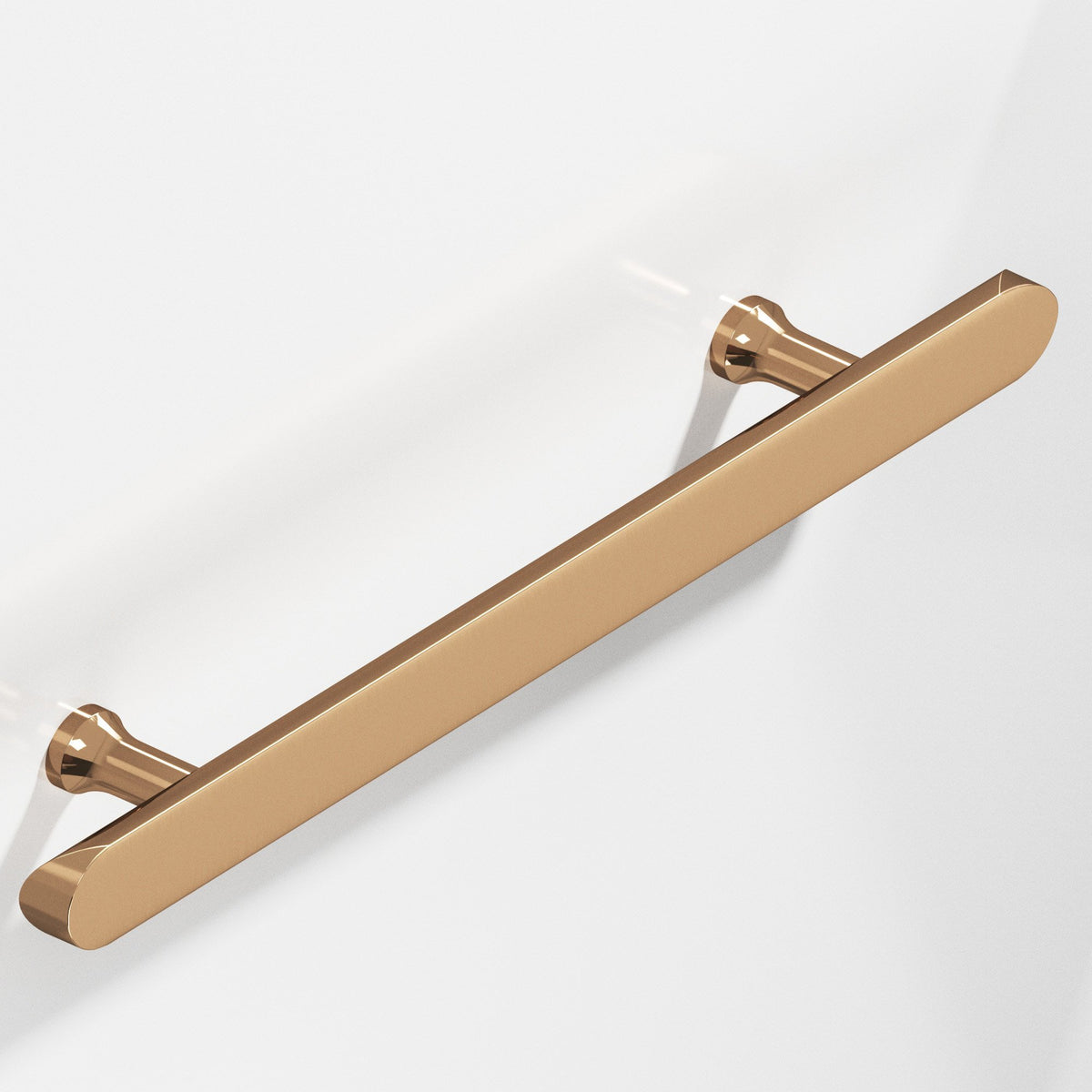 Colonial Bronze 259 Half-Round Pull with Flared Posts and Rounded Ends, 1 in Diameter - Polished Bronze
